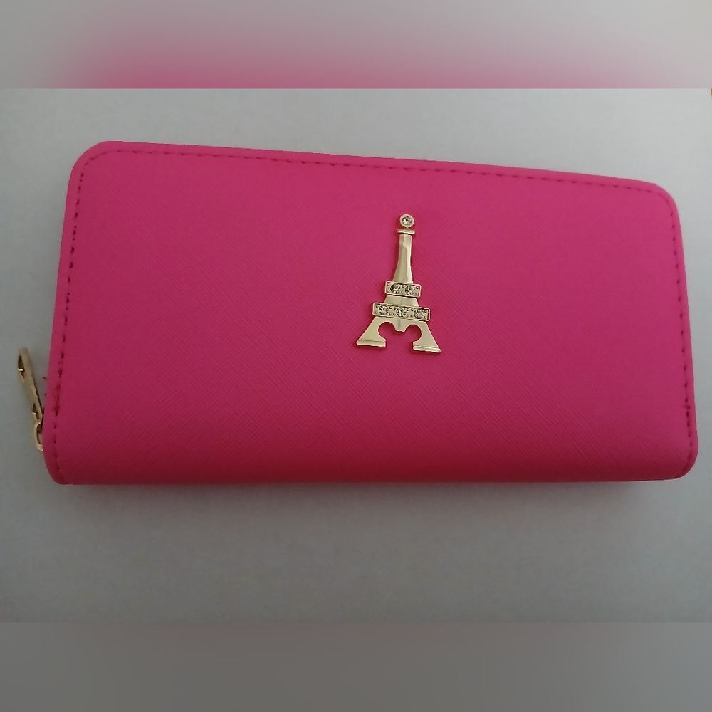 NWOT Paris Eiffel Tower Pink Wallet - Picture 3 of 7